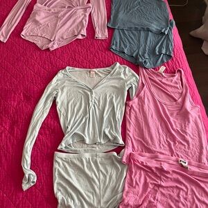 Victoria's Secret Pink and Blue Pajama Sets